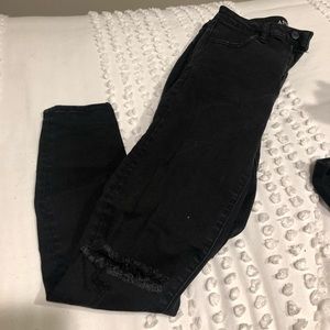 American Eagle High Waisted Black Skinny Jeans